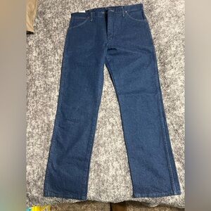 Wrangler Blue Straight Jeans Classic Denim Style